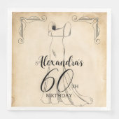 elegante jurk 60ste verjaardagsfeest servet (Voorkant)