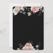 Elegante Jurk Chique Rozen Quinceanera Kaart (Achterkant)