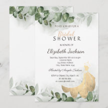 Elegante jurk Eucalyptus groen bruidsdouche