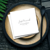 Elegante 'Just Married' bruiloft - gepersonaliseer Servet