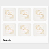 Elegante Just Married Huwelijk | Sticker Zegel (Vel)