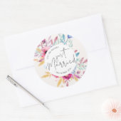 Elegante Just Married Huwelijk | Sticker Zegel (Envelop)