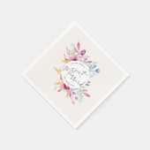 Elegante Just Married Trouw | Papieren servet (Hoek)