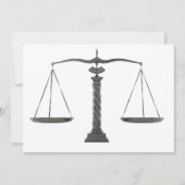 Elegante justitieschalen kaart (Voorkant)