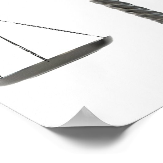 Elegante justitieschalen poster (Hoek)