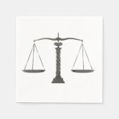 Elegante justitieschalen servet (Voorkant)