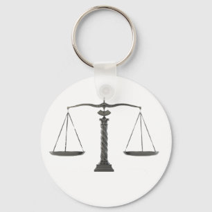 Elegante justitieschalen sleutelhanger