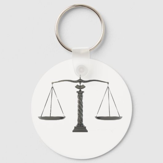 Elegante justitieschalen sleutelhanger (Voorkant)