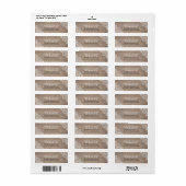 Elegante jute kant rustiek land | etiket (Full Sheet)