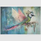 Elegante juweel verfraaid Bird Art Decoupage Tissuepapier (Voorkant)