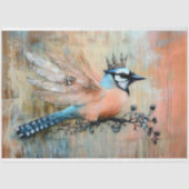 Elegante juweel verfraaid Bird Art Decoupage Tissuepapier (Voorkant)