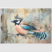 Elegante juweel verfraaid Bird Art Decoupage Tissuepapier (Voorkant)