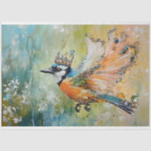 Elegante juweel verfraaid Bird Art Decoupage Tissuepapier (Voorkant)