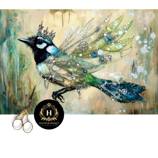 Elegante juweel verfraaid Bird Art Decoupage Tissuepapier