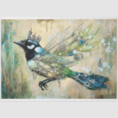 Elegante juweel verfraaid Bird Art Decoupage Tissuepapier (Voorkant)
