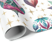  Elegante Juwelen Kerstversieringen Cadeaupapier (Rol Hoek)