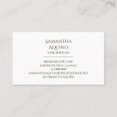 Elegante juwelier foto visitekaartje (Achterkant)