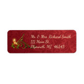 Elegante Kaars Kerstmis Adreslabel Etiket (Voorkant)