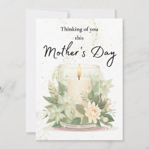 Elegante kaars sympathiekaart voor Moederdag