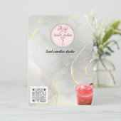 Elegante Kaars Visitekaartje | Soul Candles Studio Menu (Staand voorkant)