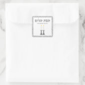 Elegante kaarsen Hebreeuwse Shabbat Shalom Sticker (Tas)
