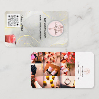 Elegante Kaarsen Visitekaartje | Soul Candles Stud Contactkaartje