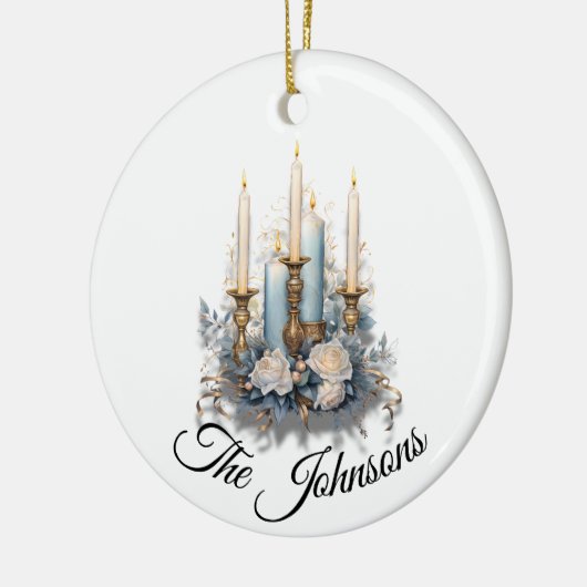 Elegante kaarslicht decor - Custom Keramisch Ornament (Links)