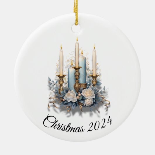 Elegante kaarslicht decor - Custom Keramisch Ornament (Achterkant)