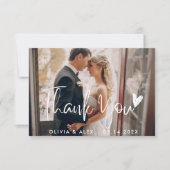 Elegante kaart met dankwoord (Voorkant)