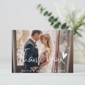 Elegante kaart met dankwoord (Staand voorkant)