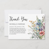 Elegante kaart ter herinnering met dankbetuiging v (Voorkant)