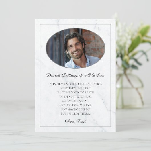 Elegante Kaart van vader naar Afstuderen (Staand voorkant)