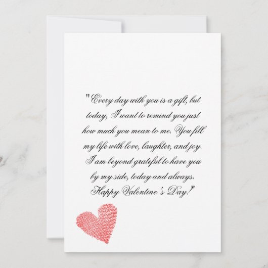 Elegante Kaart voor Valentijn - (Achterkant)