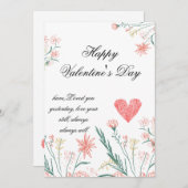 Elegante Kaart voor Valentijn - (Voorkant / Achterkant)