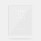 Elegante Kaarten cadeaus bruiloft Acryl Bord (Voorkant)