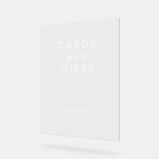 Elegante Kaarten cadeaus bruiloft Acryl Bord (Hoek)