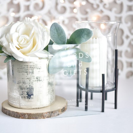 Elegante Kaarten cadeaus bruiloft Acryl Bord