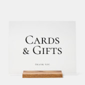 Elegante Kaarten + Cadeaus Trouwbord Zwart Acryl Bord (Voorkant)