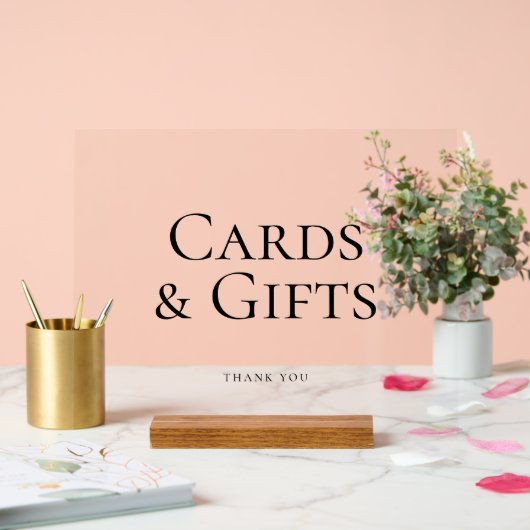 Elegante Kaarten + Cadeaus Trouwbord Zwart Acryl Bord (Huwelijk)