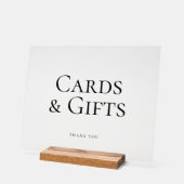 Elegante Kaarten + Cadeaus Trouwbord Zwart Acryl Bord (Hoek)