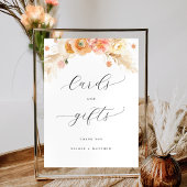 Elegante Kaarten en Geschenken Perzik Bloemen Trou Poster