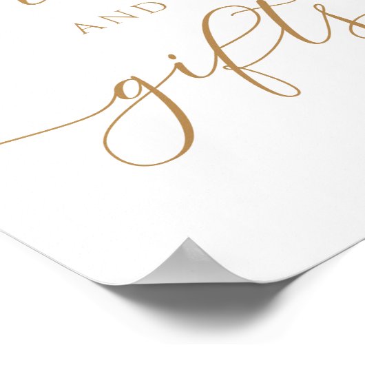 Elegante Kaarten en Gifts Sign Poster (Hoek)