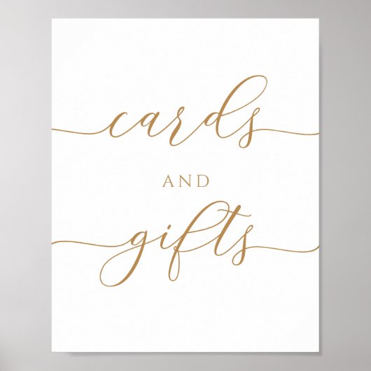 Elegante Kaarten en Gifts Sign Poster (Voorkant)