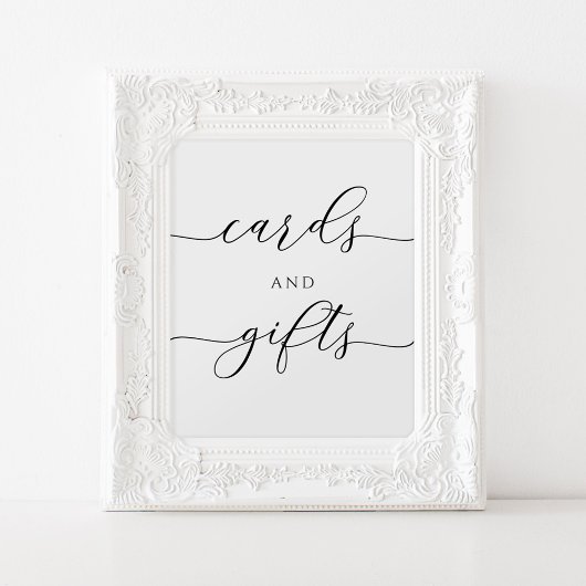 Elegante Kaarten en Gifts Sign Poster