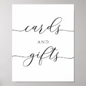 Elegante Kaarten en Gifts Sign Poster (Voorkant)