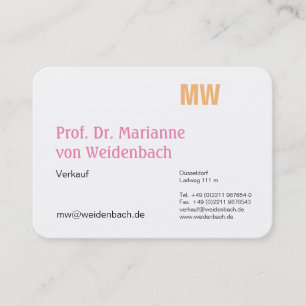 Elegante kaarten visitekaartje