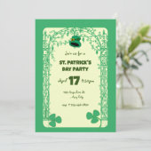 Elegante Kabouter Decoratie Frame St. Patrick's Da Kaart (Staand voorkant)