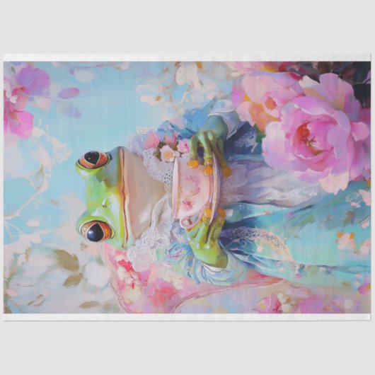 Elegante Kabouter Theeservies Moederdag Cadeau Tissuepapier (Voorkant)