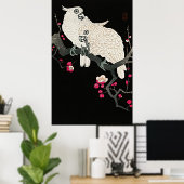 Elegante kaketoes & pruimenbloesem - Japanse kunst Poster (Thuiskantoor)