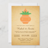 Elegante Kalash Vintage Indiase Trouw Uitnodiging (Voorkant)